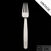 Georg Jensen Silver Dinner Fork, Large - Mayan/ Rune - VINTAGE