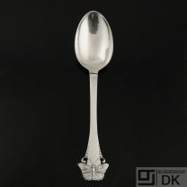Danish Art Nouveau Silver Dinner Spoon - Butterfly / Sommerfugl