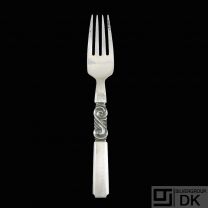 Georg Jensen. Sterling Silver Dinner Fork 012 - Scroll / Saga #22.