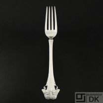 Danish Art Nouveau Silver Dinner Fork - Butterfly / Sommerfugl