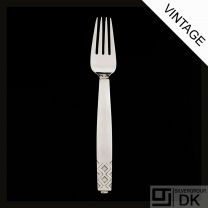 Georg Jensen Silver Dinner Fork - Mayan/ Rune - VINTAGE