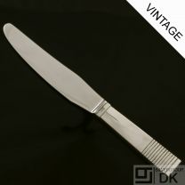 Georg Jensen Silver Dinner Knife, Short Handle 013 - Parallel/ Relief
