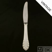 Georg Jensen Silver Dinner Knife, Long Handle - Lily of the Valley/ Liljekonval - VINTAGE