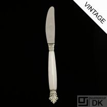 Georg Jensen Silver Dinner Knife, Long Handle - Acanthus/ Dronning - VINTAGE