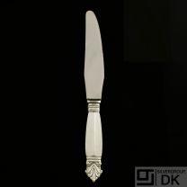 Georg Jensen Sterling Silver Dinner Knife, short Handle, serrated 016 - Acanthus/ Dronning - NEW