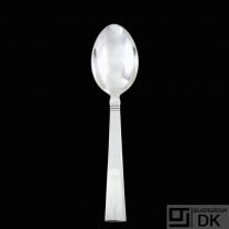 Georg Jensen. Sterling Silver Dessert Spoon 021 - Blok / Acadia #46.