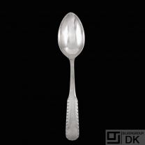 Georg Jensen. Silver Dessert Spoon 021 - Perle / Rope #34.