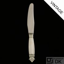 Georg Jensen Silver Luncheon Knife, Short Handle - Acanthus/ Dronning - VINTAGE