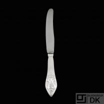 Georg Jensen. Silver Luncheon Knife (S/H) 023 - Fuchsia / Klokke #2.