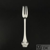 Danish Art Nouveau Silver Pastry Fork - Butterfly / Sommerfugl