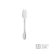 Georg Jensen Silver Pastry Fork - Beaded/ Kugle - NEW