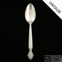 Georg Jensen Silver Fruit Spoon, Slender - Acanthus/ Dronning - VINTAGE