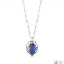 Georg Jensen Sterling Silver Pendant of the Year with Sodalite and Rock Crystal Doublet - Heritage 2017