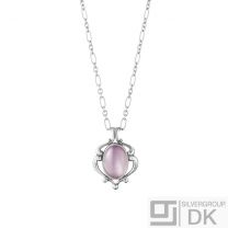 Georg Jensen. Sterling Silver Pendant of the Year with Lilac Quartz - Heritage 2019