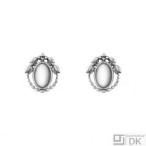 Georg Jensen. Sterling Silver Ear Clips of the Year with Silverstone - Heritage 2021