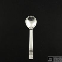 Georg Jensen Silver Salt Spoon 103 - Parallel/ Relief