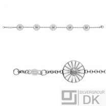 Georg Jensen Silver DAISY Bracelet with White Enamel