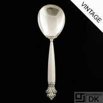 Georg Jensen Silver Serving Spoon, Large - Acanthus/ Dronning - VINTAGE
