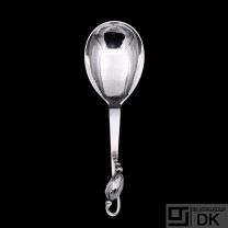 Georg Jensen. Silver Serving Spoon, medium 113 - Blossom / Magnolia.