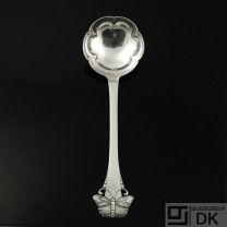Danish Art Nouveau Silver Serving Spoon - Butterfly / Sommerfugl