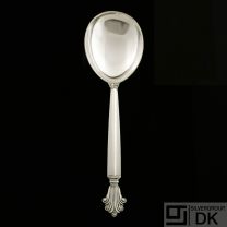 Georg Jensen Sterling Silver Serving Spoon, Small 115 - Acanthus/ Dronning - NEW