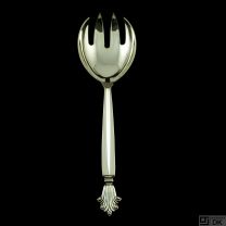 Georg Jensen Sterling Silver Serving Fork, Small 116 - Acanthus/ Dronning - NEW