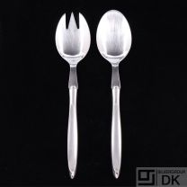 Falle Uldall / Cohr - Sterling Silver Salad Serving Set - Mimosa