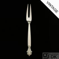 Georg Jensen Silver Meat Fork - 2 Tines - Acanthus/ Dronning - VINTAGE