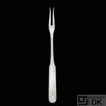 Georg Jensen. Silver Cold Cuts Fork 144 - Perle / Rope #34.
