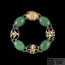 14k Gold Bracelet with Jade.