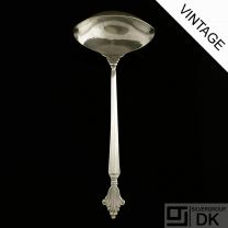 Georg Jensen Silver Gravy Ladle, Curved Handle - Acanthus/ Dronning - VINTAGE