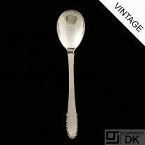 Georg Jensen Silver Compote/ Jam Spoon, Large - Beaded/ Kugle - VINTAGE