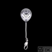 Georg Jensen. Silver Sprinkling Spoon 173 - Blossom / Magnolia.
