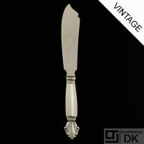 Georg Jensen Silver Cake Knife, Old Style Blade - Acanthus/ Dronning - VINTAGE
