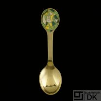 Danish Gilded Christmas Coffee Spoon, 1980 - A. Michelsen