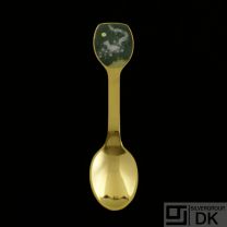 Danish Gilded Christmas Coffee Spoon, 1983 - A. Michelsen