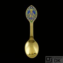 Danish Gilded Christmas Coffee Spoon, 1984 - A. Michelsen