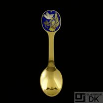 Danish Gilded Christmas Coffee Spoon, 1985 - A. Michelsen