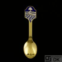 Danish Gilded Christmas Coffee Spoon, 1986 - A. Michelsen