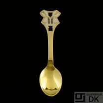 Danish Gilded Christmas Coffee Spoon, 1991 - A. Michelsen