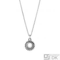 Georg Jensen Pendant # 9 A MOONLIGHT BLOSSOM - with Silver Stone