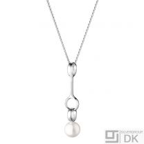 Georg Jensen SPHERE Pendant # 473 B with Freshwater Cultured Pearl