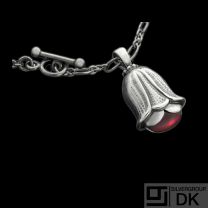 Georg Jensen Pendant Of The Year 2007 with Garnet - Heritage Collection