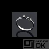 Georg Jensen 18 Ct. White Gold Diamond Ring