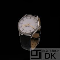 Georg Jensen Men's Watch # 381 Steel with White Dial