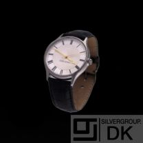 Georg Jensen Men's Watch # 381 Steel with White Dial