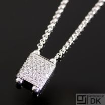 Georg Jensen ARCTIC PAVÉ Diamond Pendant with Chain