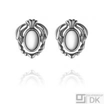 Georg Jensen HERITAGE Ear Clips Of The Year 2014 with Silver Stone