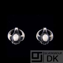 Georg Jensen Ear Clips Of The Year 2006 w. Silverstone - HERITAGE COLLECTION