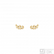 Georg Jensen. 18k Gold Ear cuffs #1551G with Diamonds 0.14ct - Moonlight Grapes